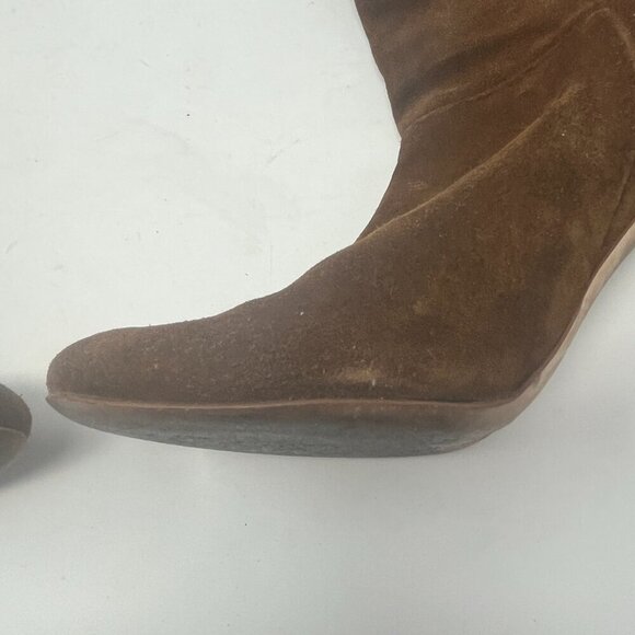 J. Crew heeled brown suede boots tall knee high 7 - Picture 8 of 15